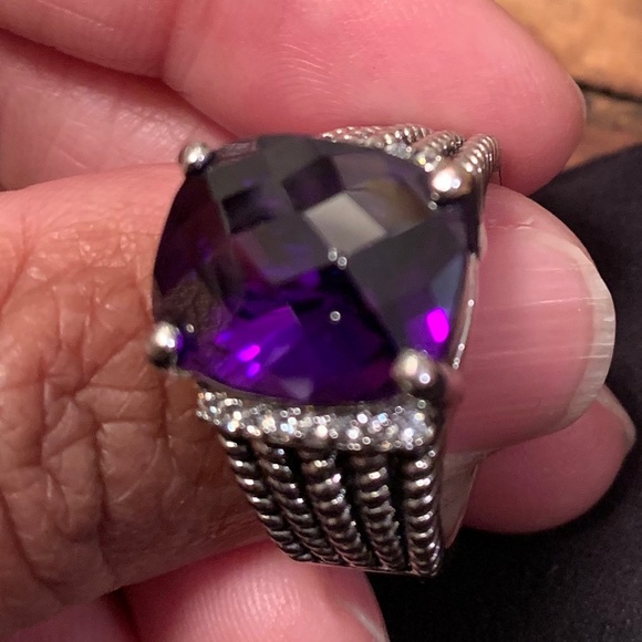 Amethyst and diamond ring - Picture 6 of 6